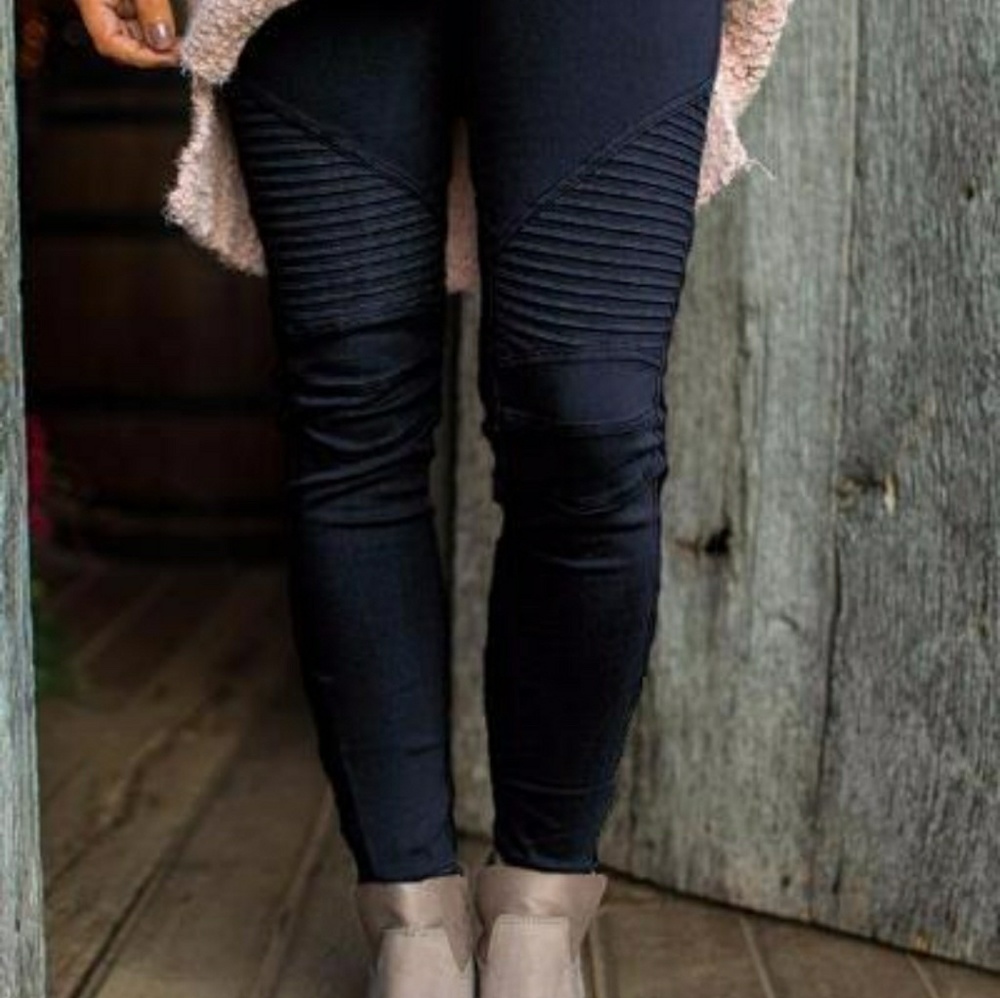 Moto cotton pants